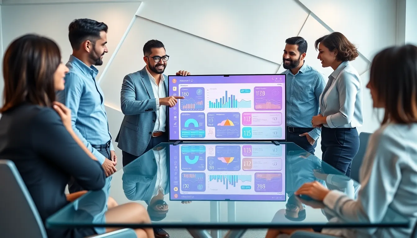 diverse team discussing numeric identifiers in a modern office.